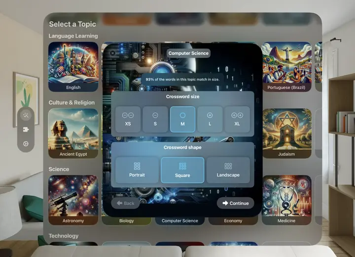 Native vision os app